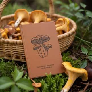 Mushroom Foraging Field Journal — Find Log with Spore Print Pages & Habitat Fields