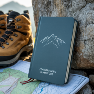Peak Bagger's Summit Log — Hiking Journal with Route, Elevation & Tick-List Pages